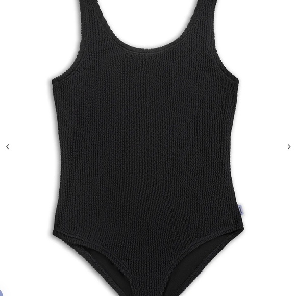 LIMEAPPLE - Ester Crinkle One Piece Swimsuit - Black SIZE 12 - Picture 2 of 4